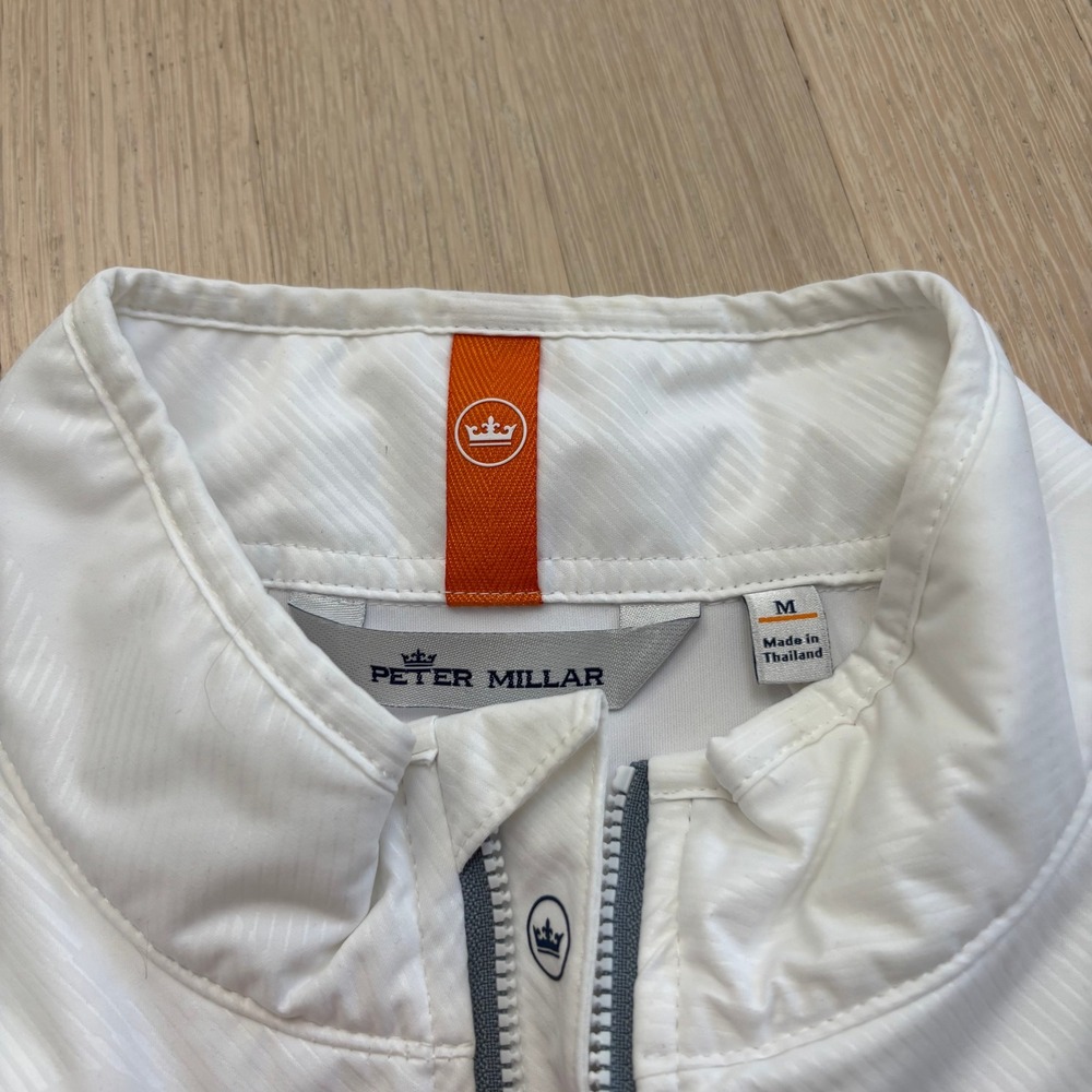 Peter Millar Golf Vest Mens Medium White Excellent Liberty Bell Crown Sport - Picture 3 of 4
